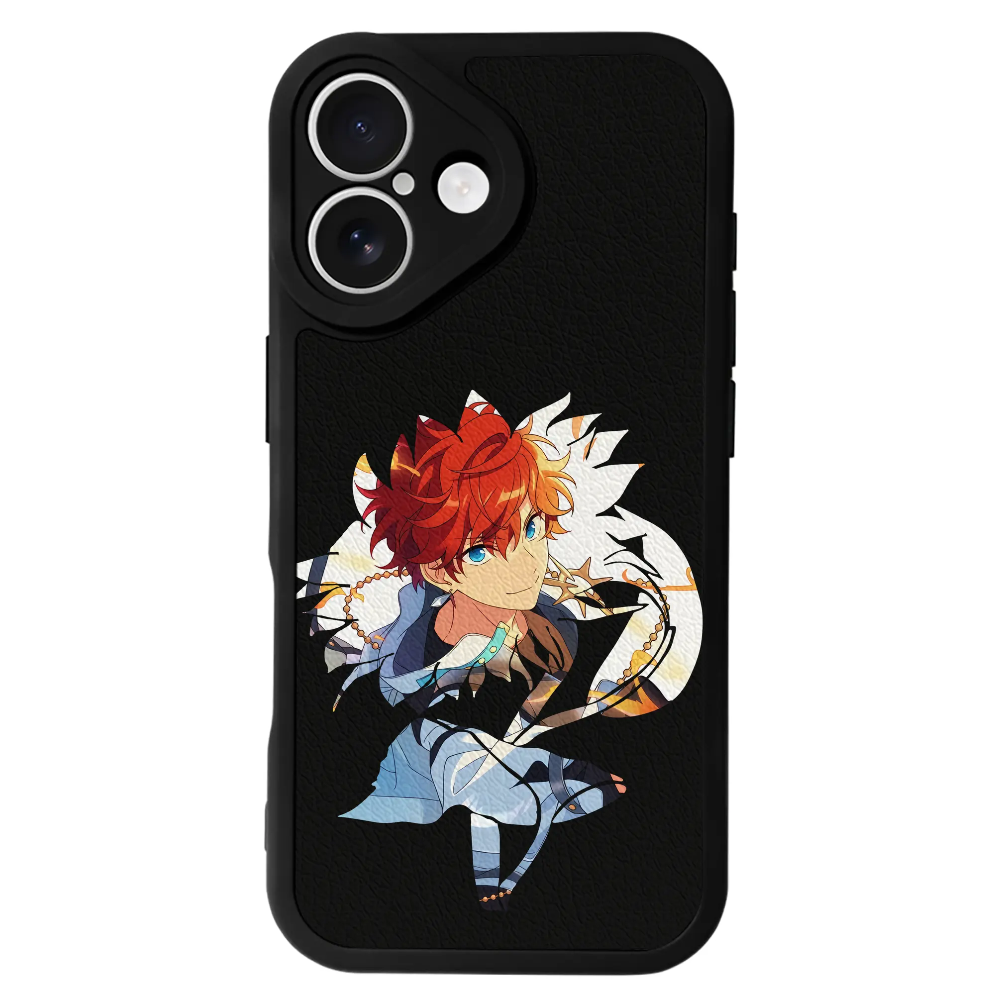 あんさん ぶる グッズ ALKALOID 天城一彩 - IPhone 16シリーズ対応 ・ シリコンスマホケース ・ レザー調 ・ 高精度フィット ・ 耐衝撃 ・ ワイヤレス充電対応 ・ 精密カット